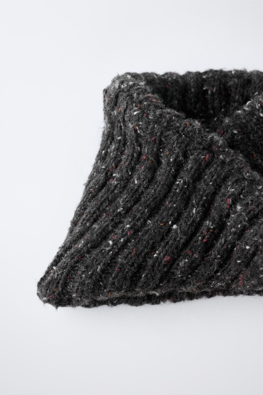 6-14 ЛЕТ/ ВЯЗАНЫЙ ВОРОТНИК С ПУГОВИЦАМИ И ШЕРСТЬЮ