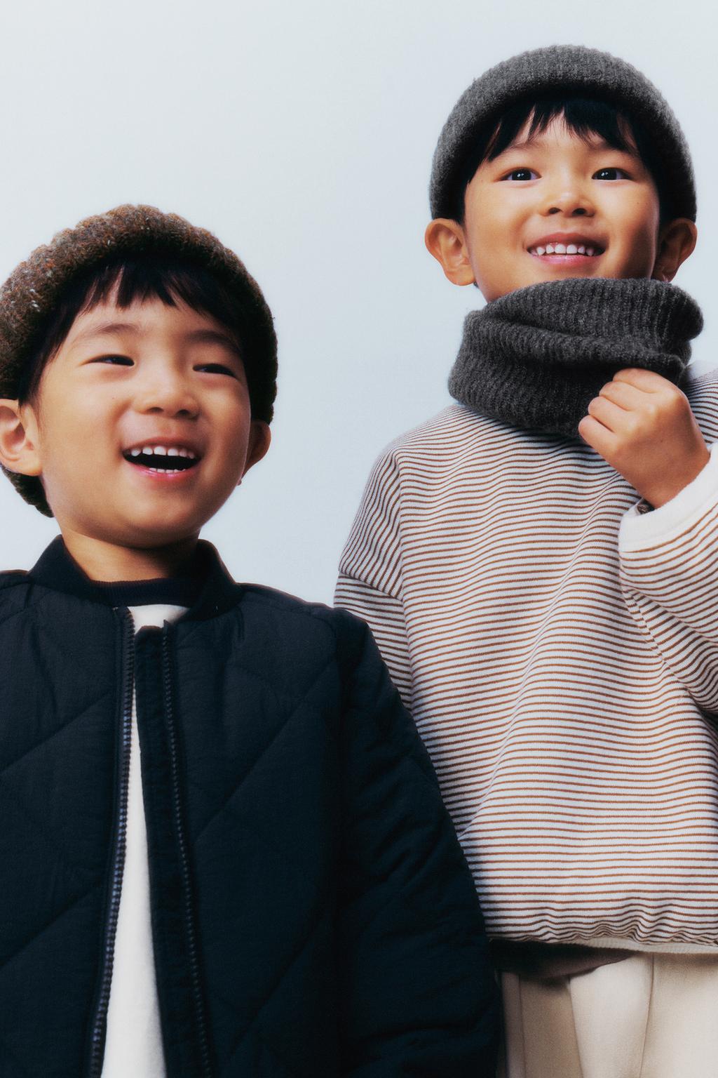 6-14 ЛЕТ/ ВЯЗАНЫЙ ВОРОТНИК С ПУГОВИЦАМИ И ШЕРСТЬЮ