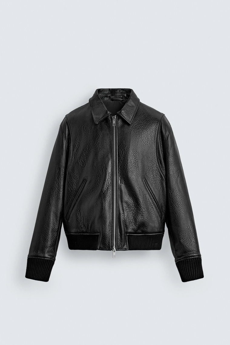 Куртка из экокожи с стежкой