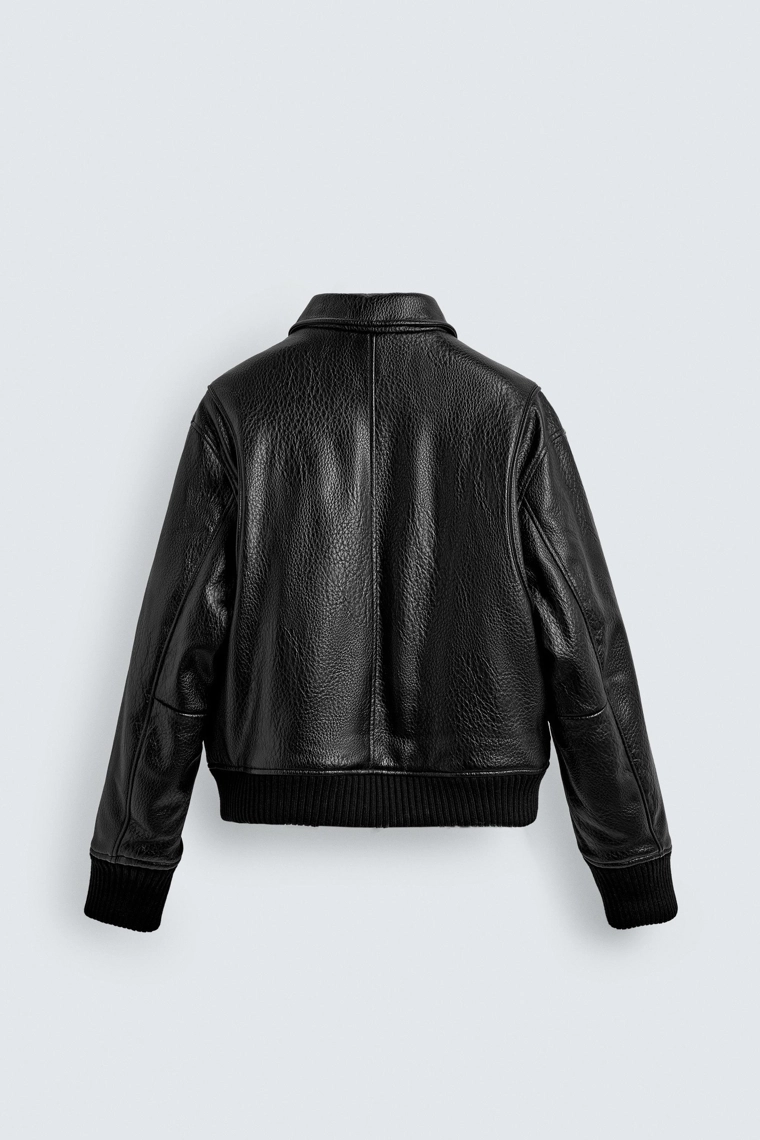 Куртка из экокожи с стежкой