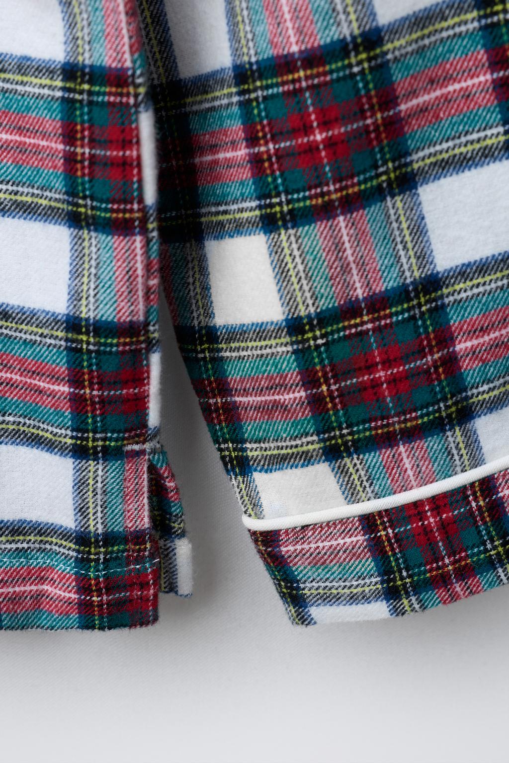 6-14 ЛЕТ/ ФЛАНЕЛЕВАЯ ПИЖАМА В КЛЕТКУ