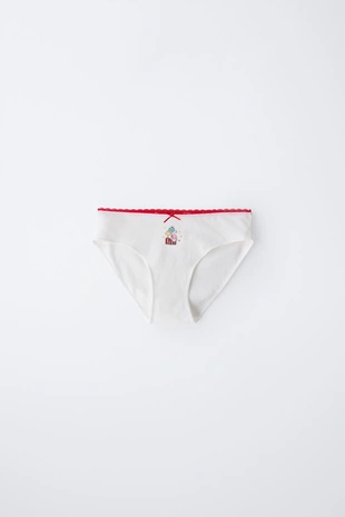 Ecru / Red | 0036/792/067 - Zara 6-14 лет/набор из трех трусов HELLO KITTY © SANRIO