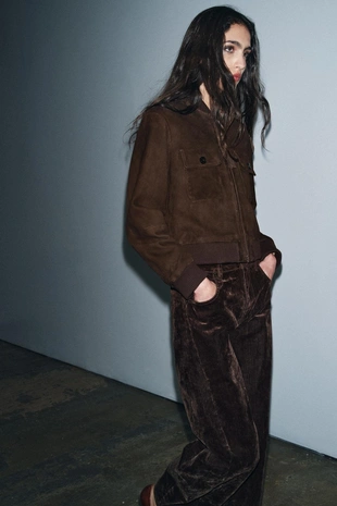 Бомбер из замши — ZW COLLECTION LIMITED EDITION- Заказать в России