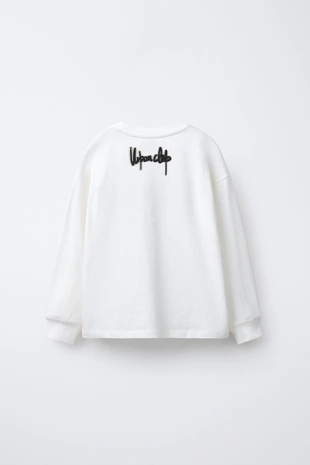 Купить Zara Лонгслив с рельефным текстом