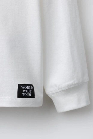 Лонгслив с рельефным текстом- Заказать в России