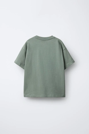 Купить Zara Однотонная футболка MEDIUM WEIGHT