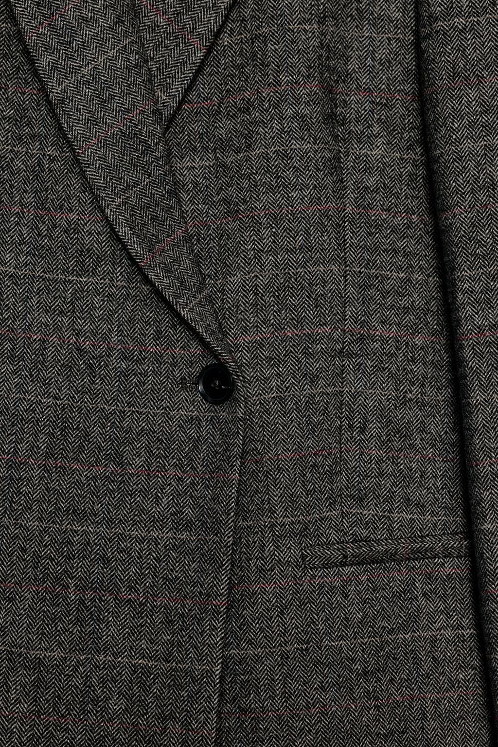 БЛЕЙЗЕР ОВЕРСАЙЗ В КЛЕТКУ ИЗ СМЕСОВОЙ ШЕРСТИ — ZW COLLECTION