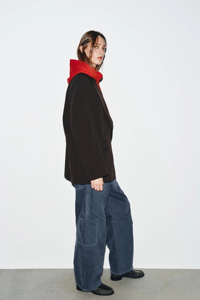 Бойфренд-блейзер на двойной пуговице