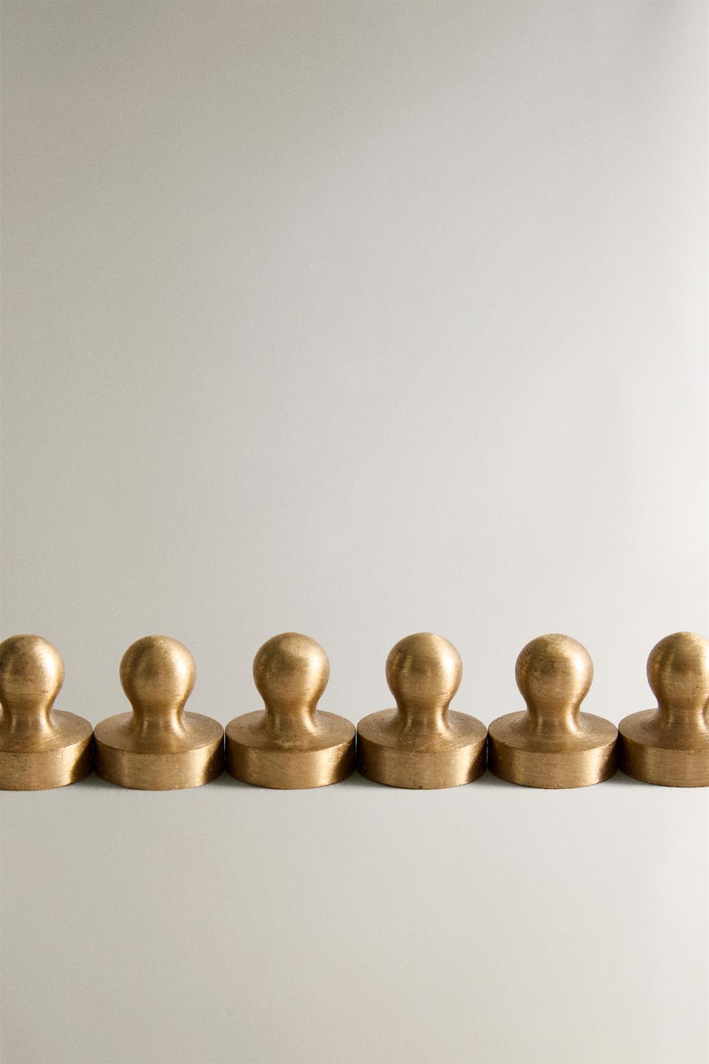 Латунные магниты (упаковка из 12 штук)