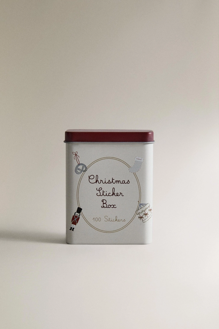 Детский металлический набор наклеек на рождество