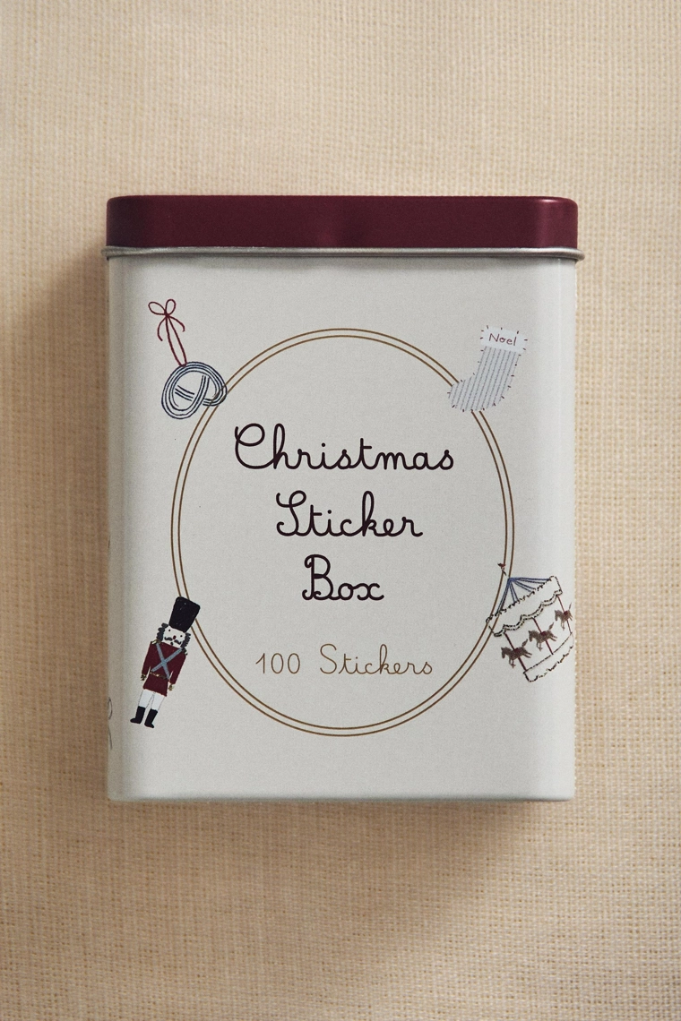 Детский металлический набор наклеек на рождество