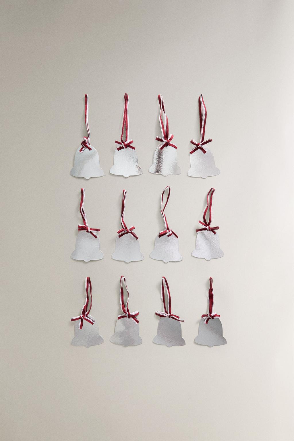 Набор бирок для подарков в форме колокольчиков на рождество (набор из 12 штук)