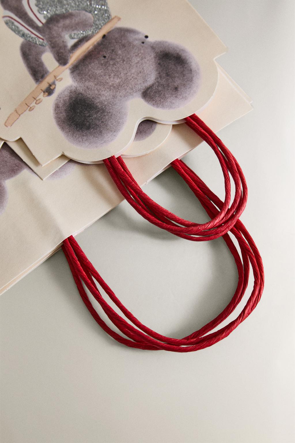 Набор подарочных пакетов с рождественским дизайном мышей (набор из 4 шт.)