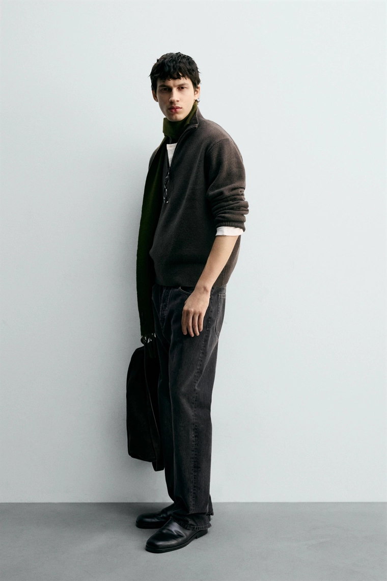 Джемпер на молнии из 100% шерсти