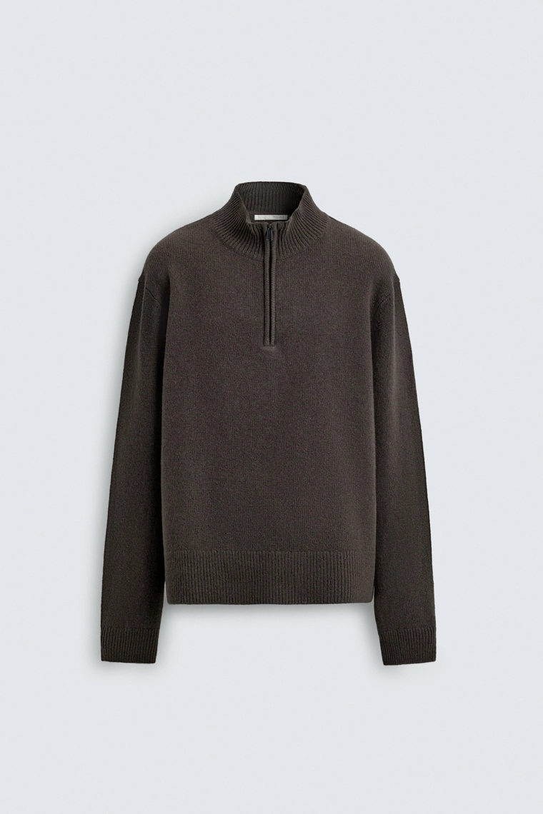 Джемпер на молнии из 100% шерсти