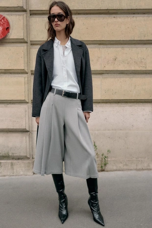 Длинные бермуды с защипами- Заказать в России