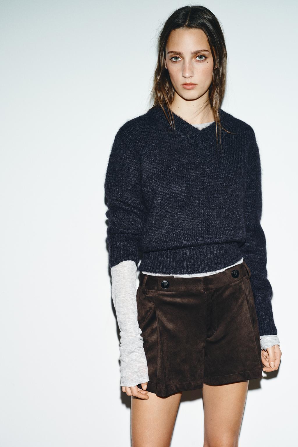 ШОРТЫ СО СКЛАДКАМИ И ПУГОВИЦАМИ