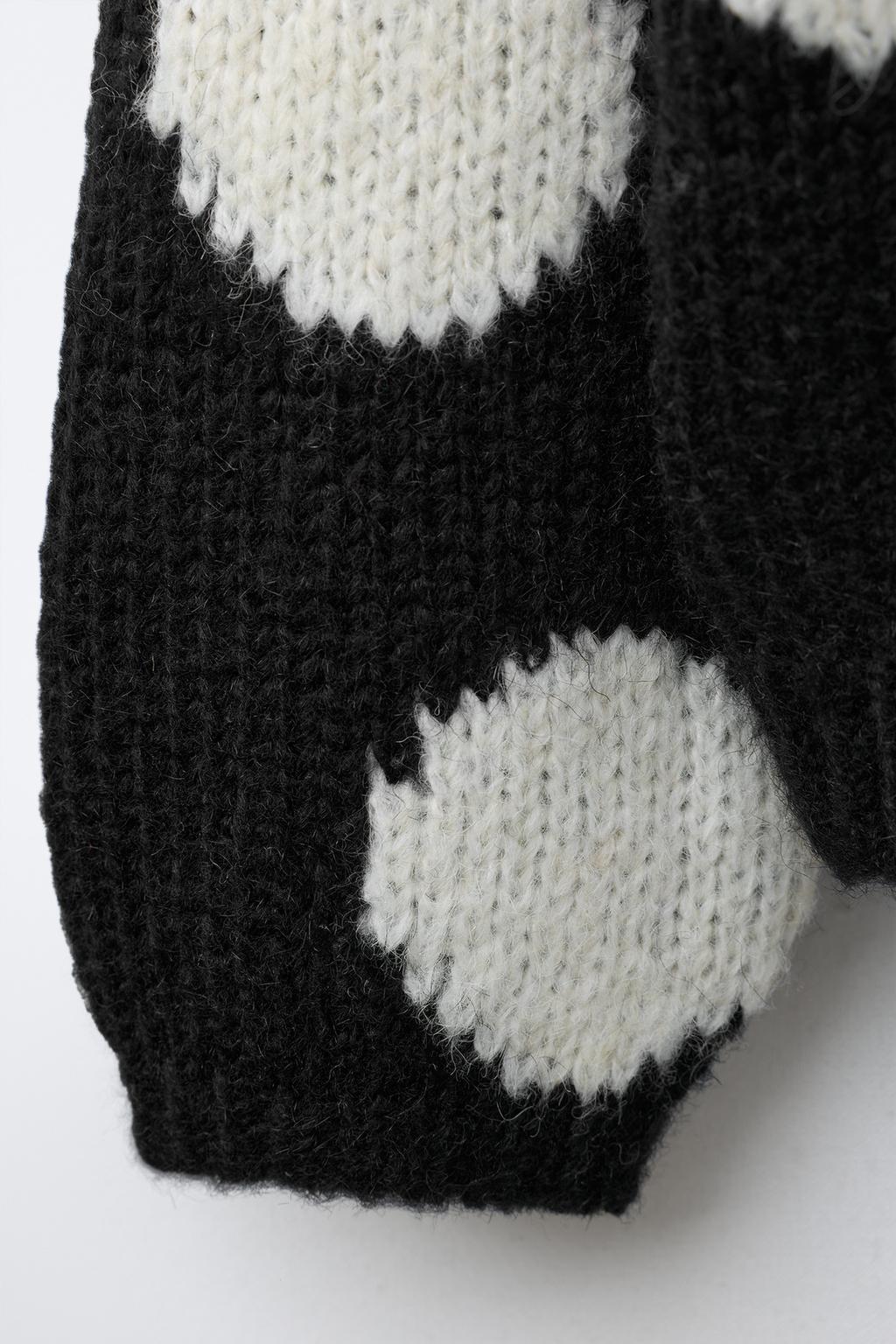 ДЖЕМПЕР В ГОРОШЕК ИЗ СМЕСОВОЙ ШЕРСТИ