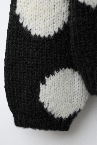 Джемпер в горошек из смесовой шерсти- Заказать в России