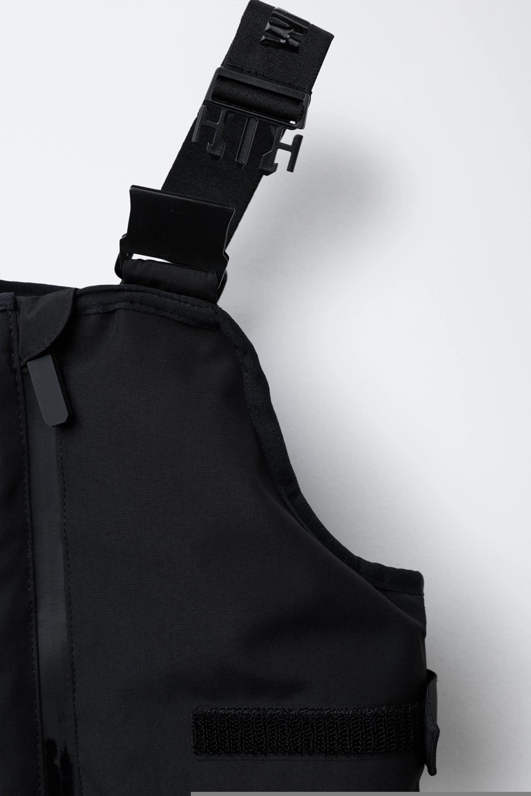 Длинные водонепроницаемые и ветрозащитные полукомбинезоны с карманами