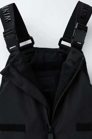 Black | 0187/502/800 - Zara Лыжный комбинезон PETO WATER RESISTANT и WINDPROOF с карманами