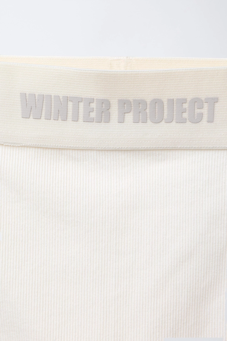 Рифленые леггинсы с тисненым лозунгом