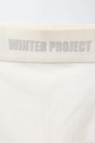 Термолегинсы в рубчик с рельефным текстом- Заказать в России