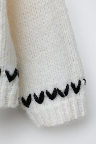 Джемпер вязаный с окантовкой- Заказать в России