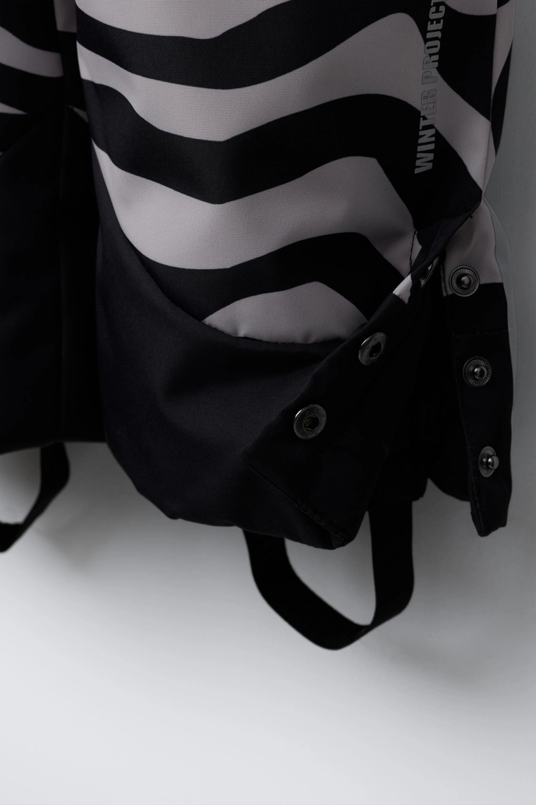 Длинные комбинезоны с зебровым принтом, водонепроницаемые и ветрозащитные