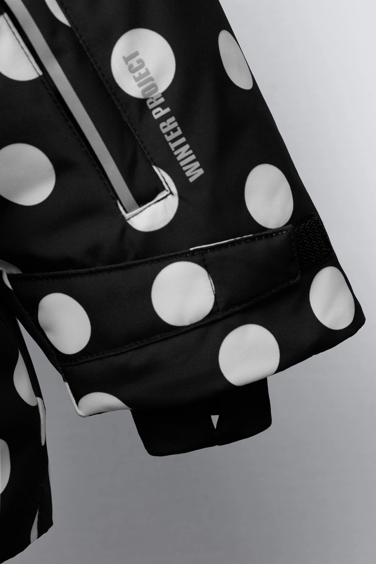 Куртка в горошек, устойчивая к воде и ветру