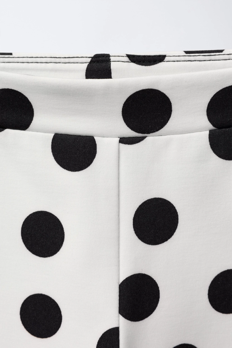 Леггинсы с принтом в горошек из дышащей ткани