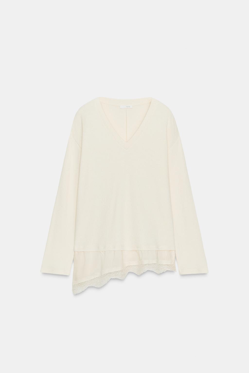 КОМБИНИРОВАННЫЙ ТОП С КРУЖЕВОМ