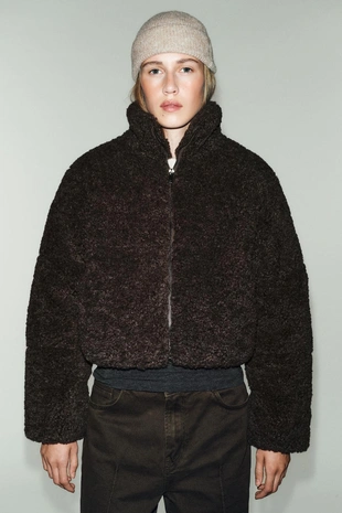 Купить Zara Анорак из искусственного меха с термоизоляцией