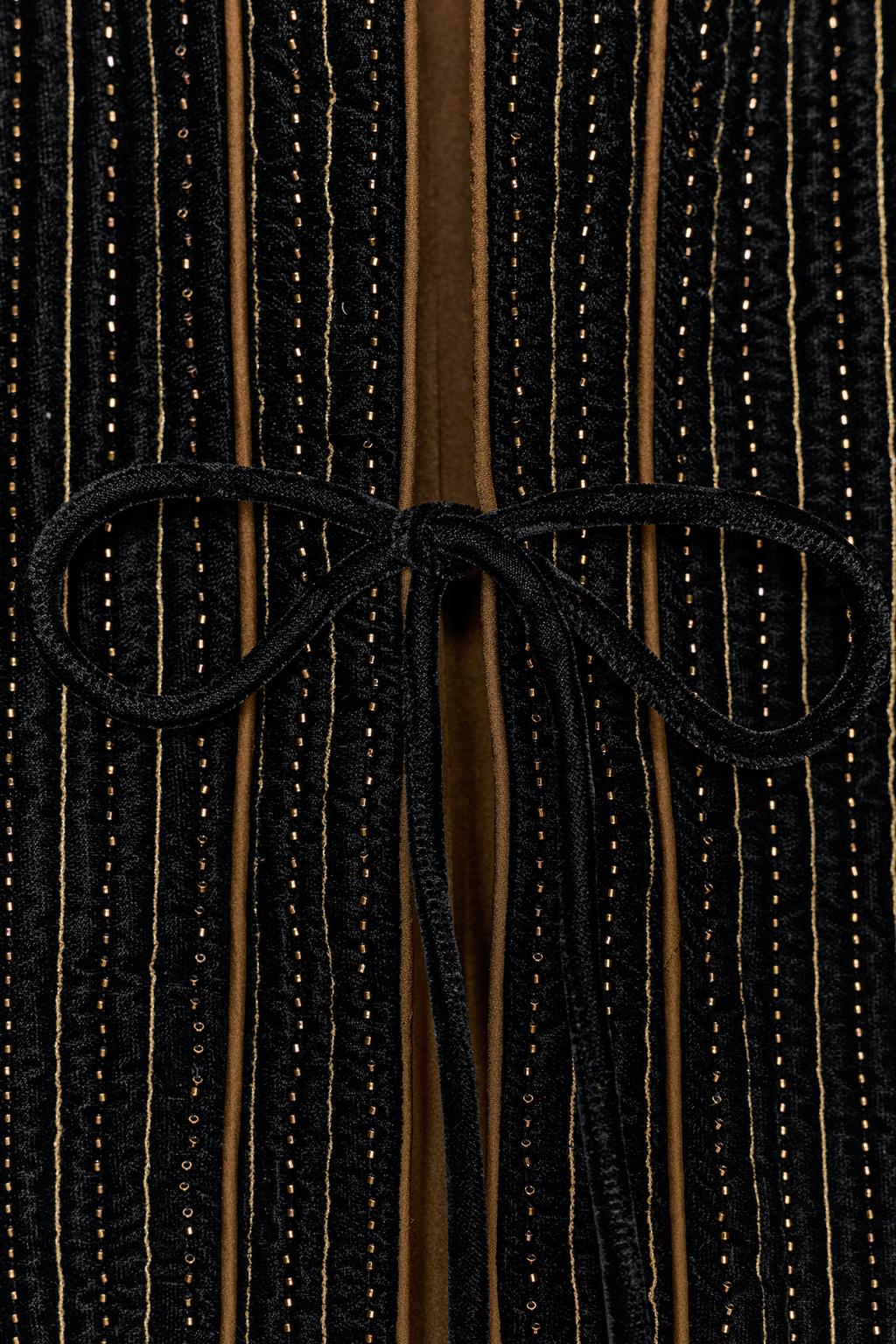 СТЕГАНЫЙ БАРХАТНЫЙ ЖИЛЕТ ZW COLLECTION LIMITED EDITION