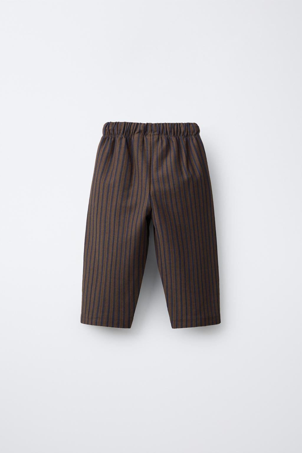 БРЮКИ BAGGY В ПОЛОСКУ ИЗ РЕЛЬЕФНОЙ ТКАНИ