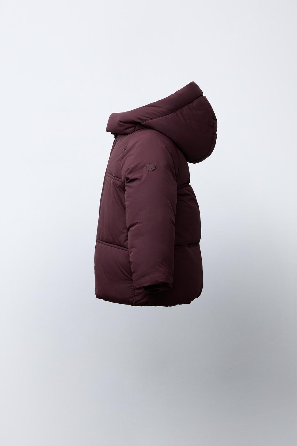 СТЕГАНОЕ ПАЛЬТО С КАПЮШОНОМ WATER REPELLENT