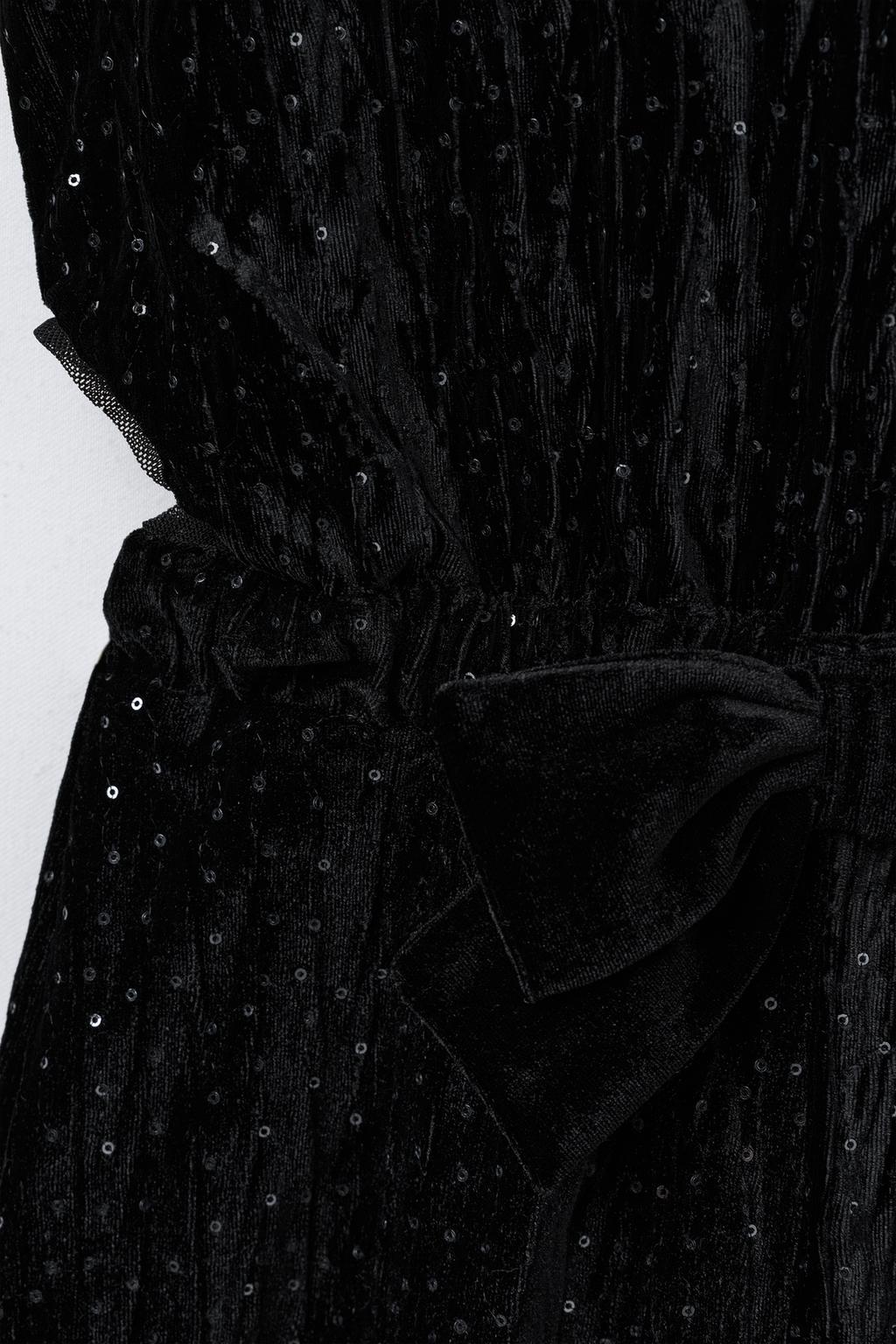 ДЛИННЫЙ БАРХАТНЫЙ КОМБИНЕЗОН С БЛЁСТКАМИ