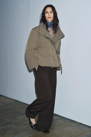 Стеганая куртка с завязками — ZW COLLECTION- Заказать в России