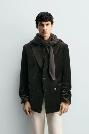 Бархатный блейзер REGULAR FIT- Заказать в России