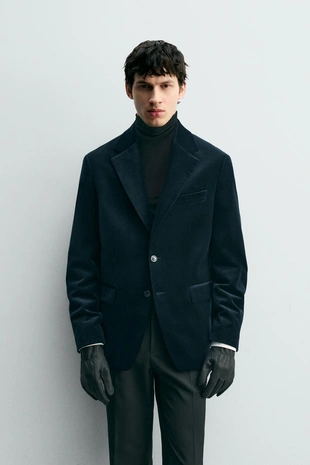 Бархатный блейзер REGULAR FIT