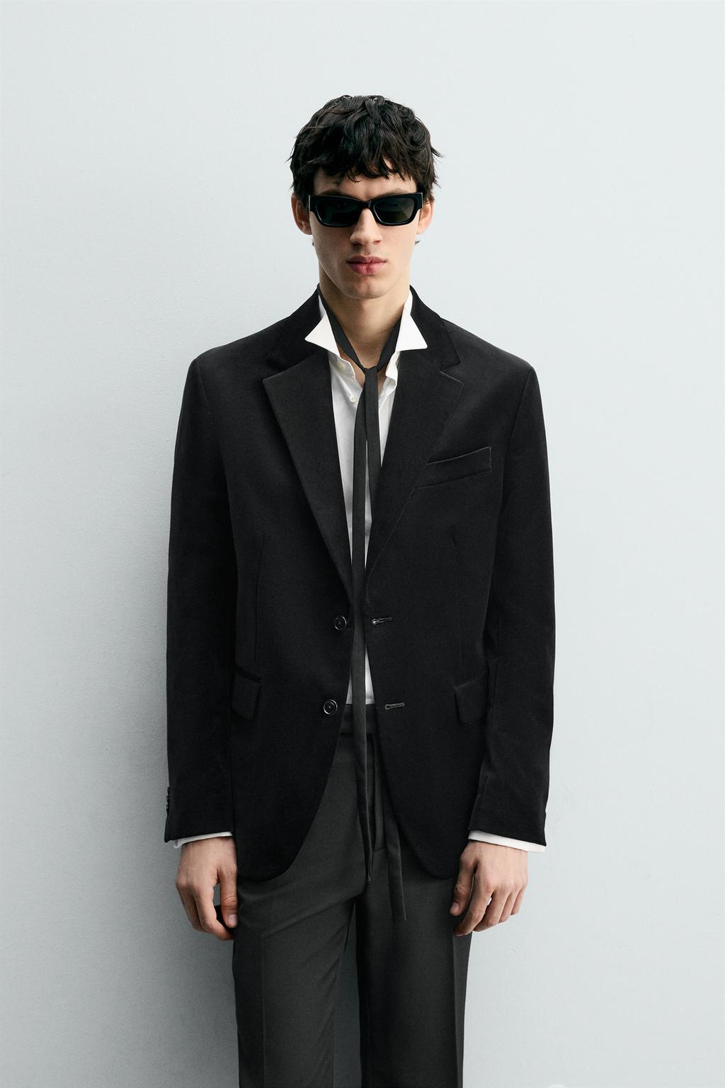 БАРХАТНЫЙ БЛЕЙЗЕР REGULAR FIT