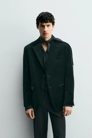 Бархатный блейзер REGULAR FIT