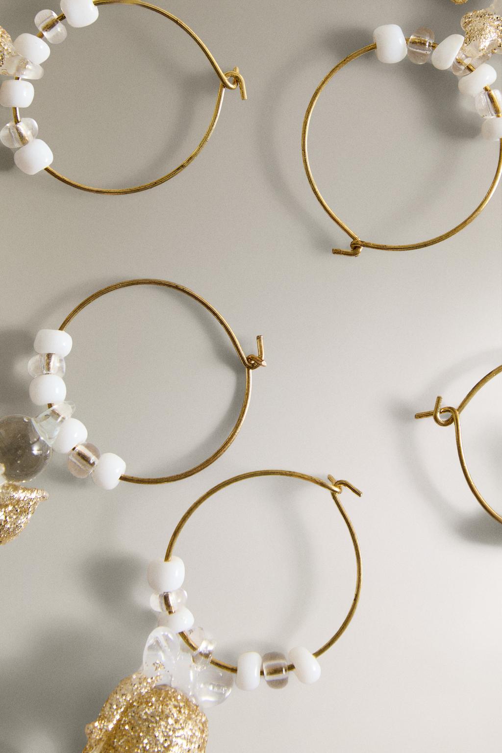 Набор блестящих стеклянных подвесок для рождественской елки (набор из 6 штук)