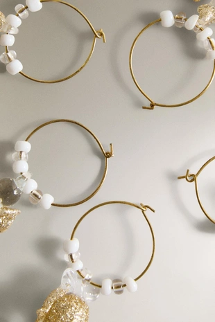 Набор блестящих стеклянных подвесок для рождественской елки (набор из 6 штук)- Заказать в России