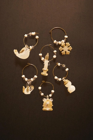 Набор блестящих стеклянных подвесок для рождественской елки (набор из 6 штук)- Заказать в России