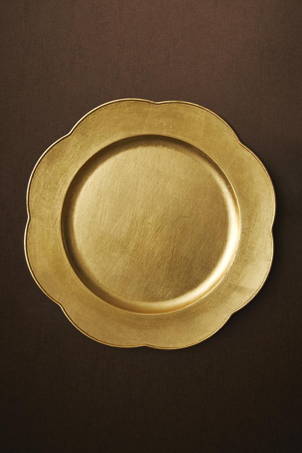 Рождественский сервизный тарелка с волновым краем