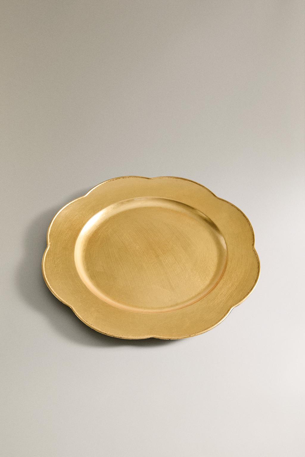 Рождественский сервизный тарелка с волновым краем