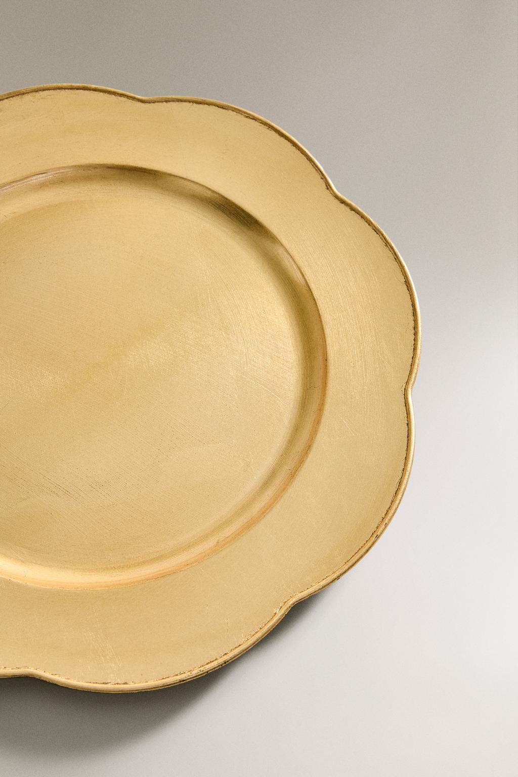 Рождественский сервизный тарелка с волновым краем