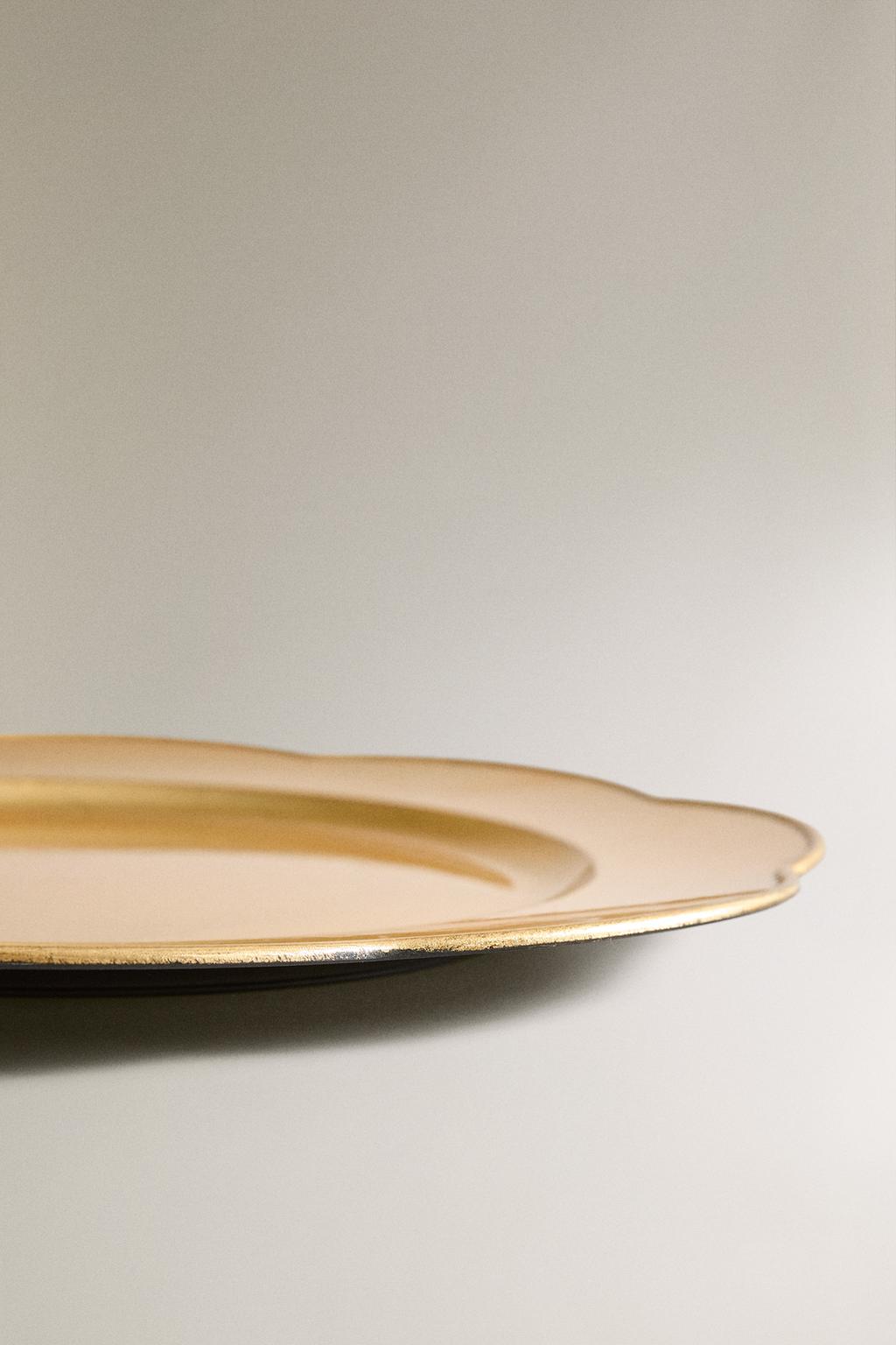 Рождественский сервизный тарелка с волновым краем