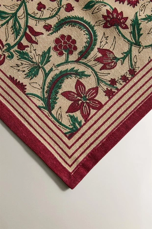 Набор рамочных хлопковых рождественских салфеток с цветочным узором (набор из 2)- Заказать в России